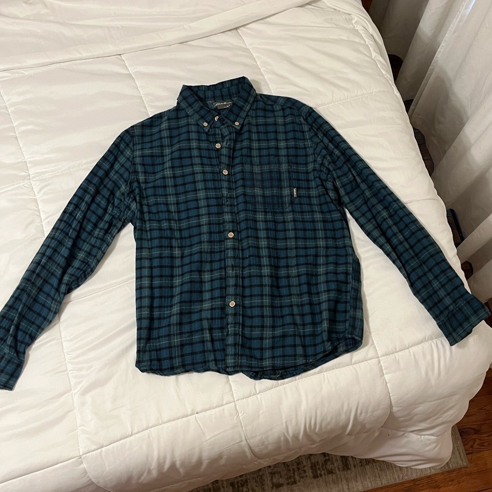 Eddie Bauer Flannel shirt - L - Blue